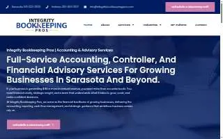 Integrity Bookkeeping Pros website