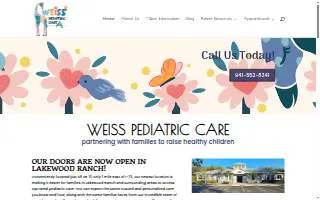 Weiss Pediatric Care website