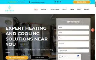 Lift Off HVAC website