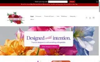 Roses Are Red Florist website