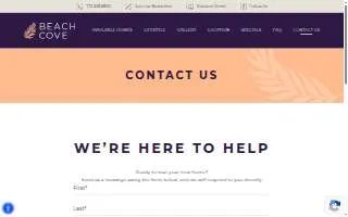 Beach Cove, 55+ Lifestyle Manufactured Home Community website
