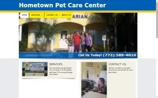 Hometown Pet Care Center website