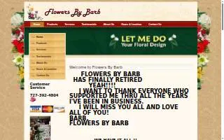 Flowers by Barb website