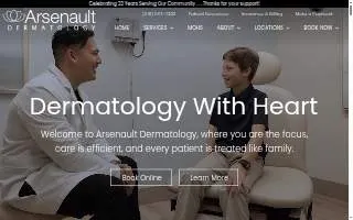 Arsenault Dermatology of South Bradenton website