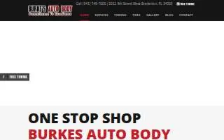 Burke's Auto Body of South Bradenton website