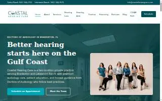 Coastal Hearing Care of South Bradenton website