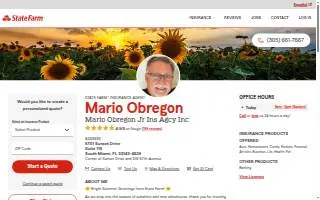 Mario Obregon - State Farm Insurance Agent website