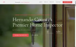 Hernando Home Inspection Services website