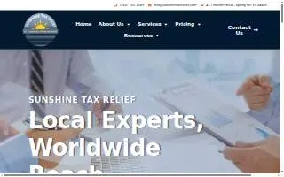 Sunshine Tax Relief website