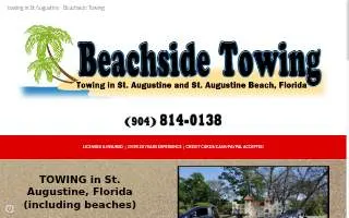 Beachside Towing website