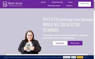 Beth Anne Bookkeeping website