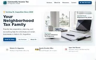 Community Income Tax of St. Augustine website