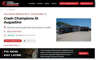 Crash Champions Collision Repair St Augustine website