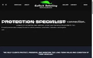 EcoTech Detailing website