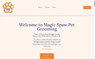 Magic Spaw Pet Grooming website