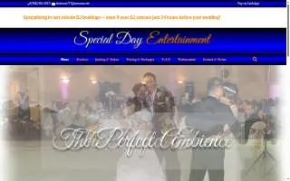 SpecialDayEntertainment.com website
