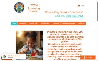 Playful Scholars Academy website
