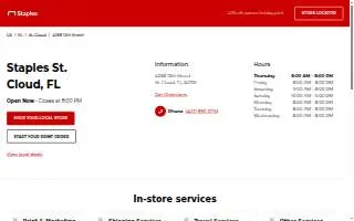 Staples website