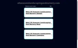 All Seasons Landscaping and Nursery website
