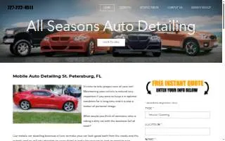All Seasons Mobile Detailing of St. Petersburg website
