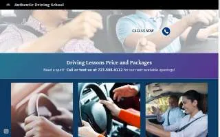 Authentic Driving School, LLC of St. Petersburg website