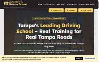 Auto Safety Driving School of St. Petersburg website