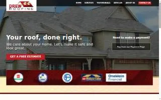 Drew Roofing, LLC website