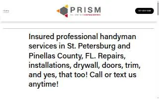PRISM Handyman Services website