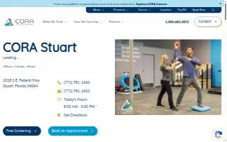 CORA Physical Therapy Stuart website