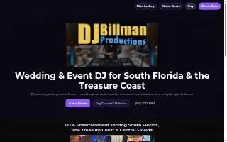 DJ Billman Disc Jockeys website