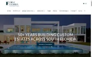 First Florida Construction website