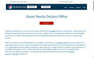 Healthcare Services Family Medicine & Urgent Care website