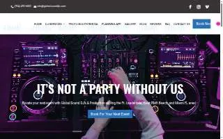 Global Sound DJs & Production of Sunrise website