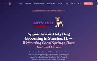 Happy Tails Mobile & Salon Grooming website