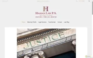 Hassan Law, P.A. website