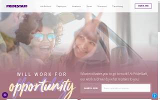PrideStaff website