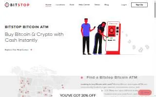 Bitstop Bitcoin ATM of Sweetwater website
