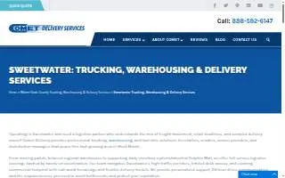 Comet Delivery Services website