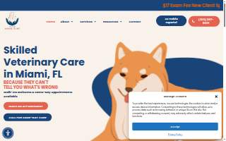 Dollys Animal Clinic Miami website