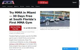 Freestyle Fighting Academy website