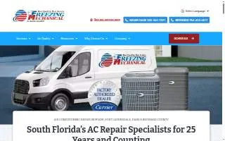 Freezing Mechanical of Sweetwater website