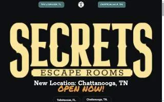 Secrets Escape Rooms website