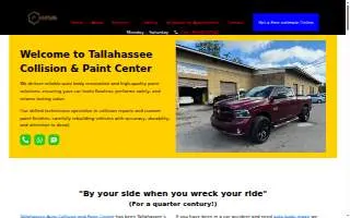 Tallahassee Collision and Paint Center website