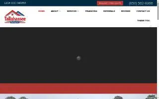 Tallahassee Roofing Inc. website