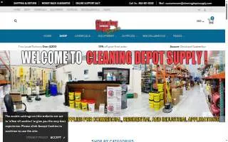 Cleaning Depot Supply website