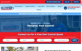 Hoffer Pest Solutions of Tamarac website