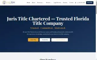 Juris Title Chartered of Tamarac website