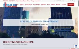 Real One Property Management website