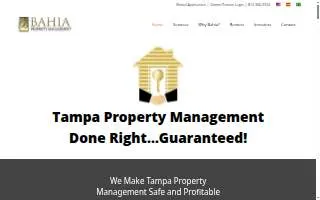 Bahia Property Management website