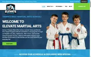 Elevate Martial Arts South Tampa website